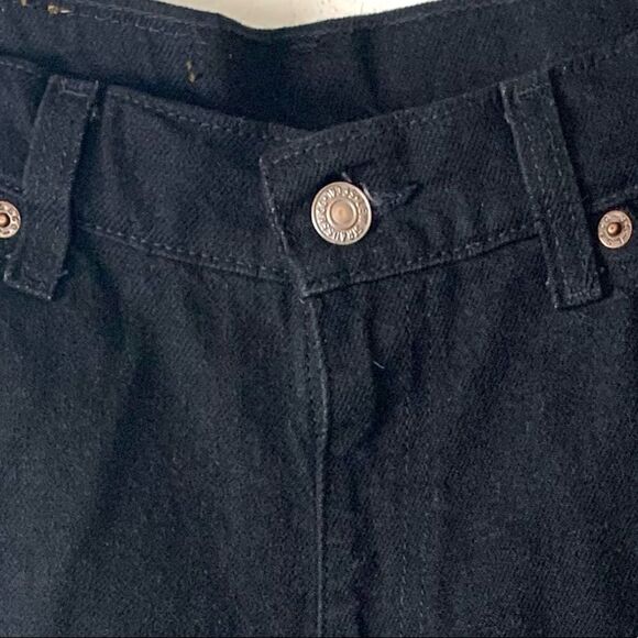 Vintage Levi’s 950 Relaxed Fit High Rise Denim Shorts Orange Tab - Picture 3 of 9